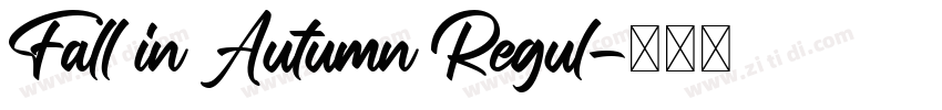 Fall in Autumn Regul字体转换
